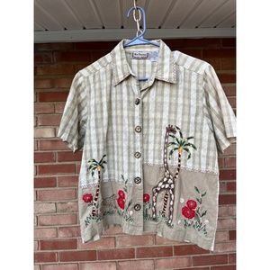Safari-Themed Button Down Shirt